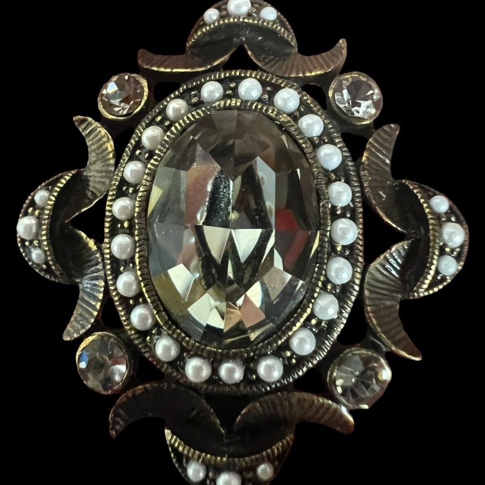 Heidi Daus Art Deco Style vintage clip on earrings with Swarovski crystals - Picture 8 of 9